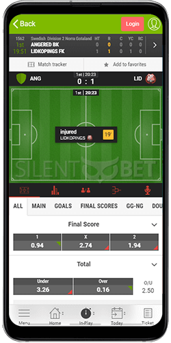 PlayaBets Football InPlay on Android